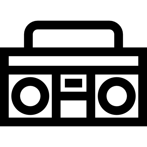 casete de radio Basic Straight Lineal icono