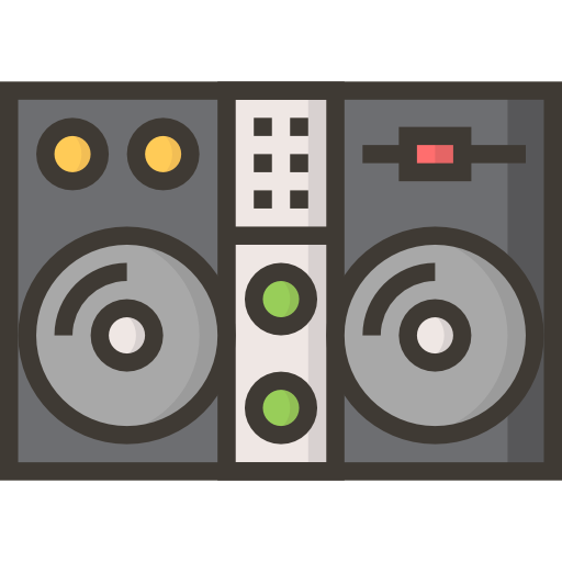 dj-mixer Meticulous Lineal Color icoon