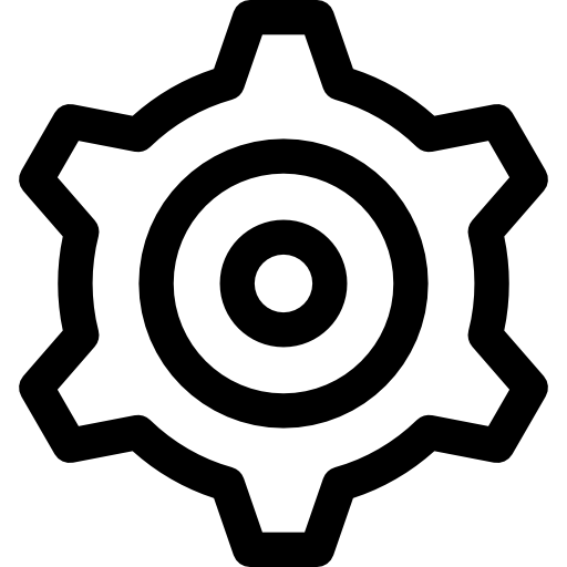 roue dentée Basic Rounded Lineal Icône