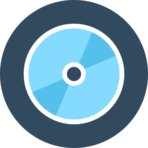 compact disc Flat Color Circular icoon
