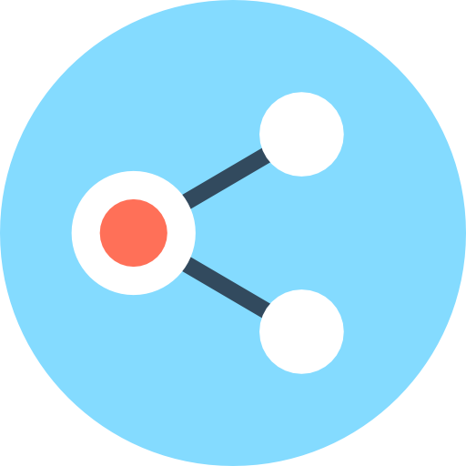 Share Flat Color Circular icon