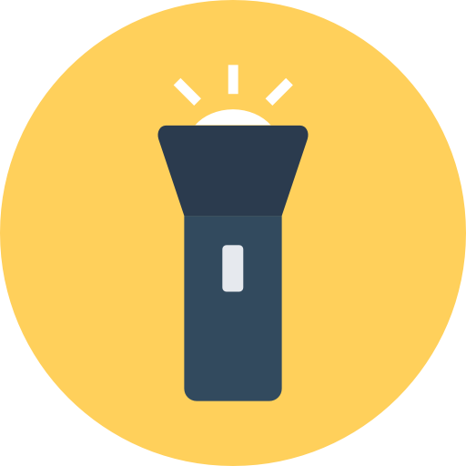 taschenlampe Flat Color Circular icon