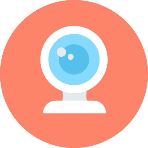 Webcam Flat Color Circular icon