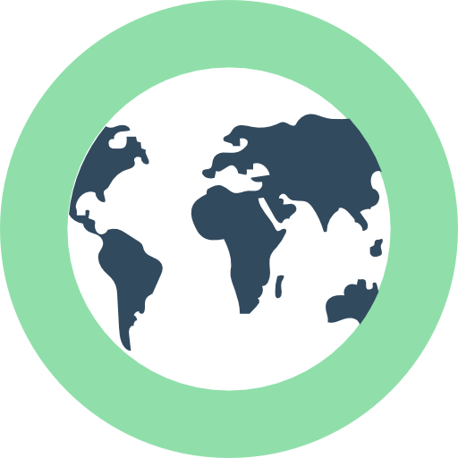 weltweit Flat Color Circular icon