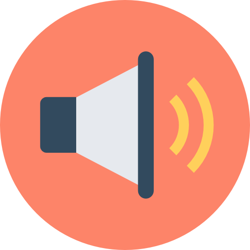 Speaker Flat Color Circular icon