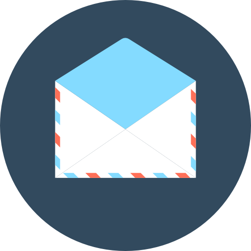 郵便 Flat Color Circular icon
