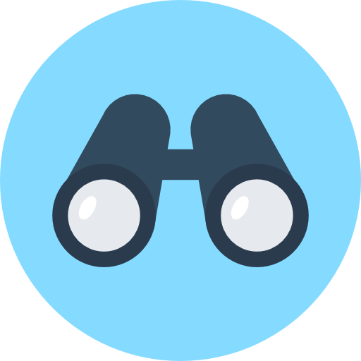 Binoculars Flat Color Circular icon