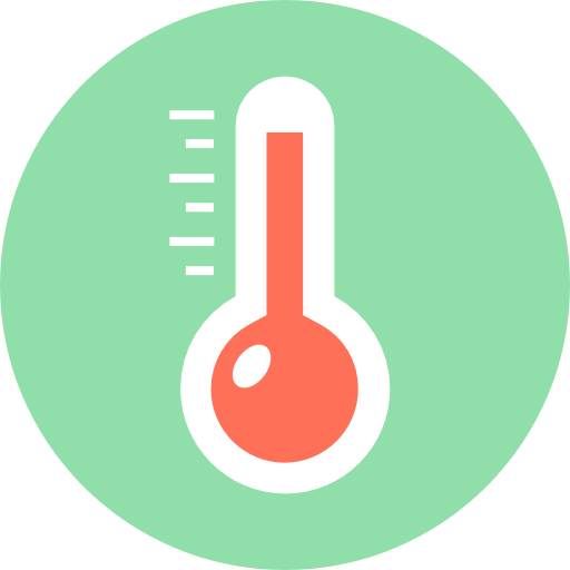 termómetro Flat Color Circular icono