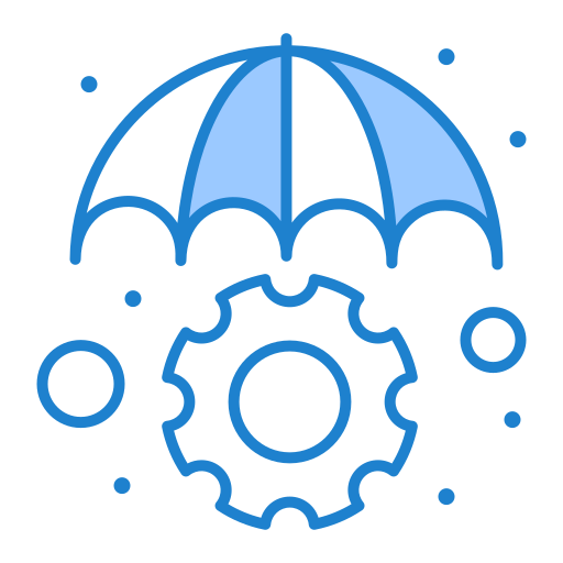 보험 Monochrome Blue icon