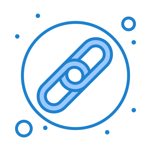 Chain Monochrome Blue icon