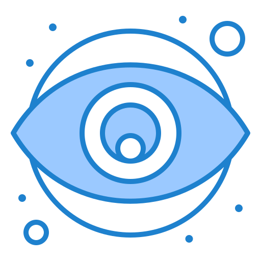 Eye Monochrome Blue icon