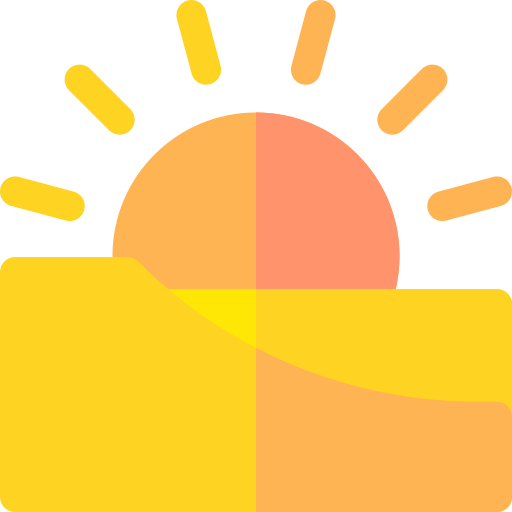 Закат солнца Basic Rounded Flat иконка