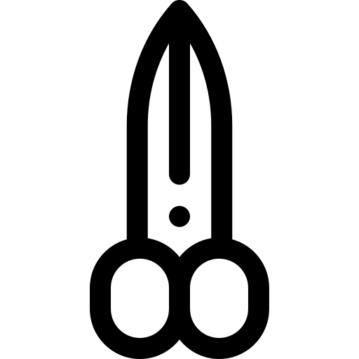 tesoura Basic Rounded Lineal Ícone