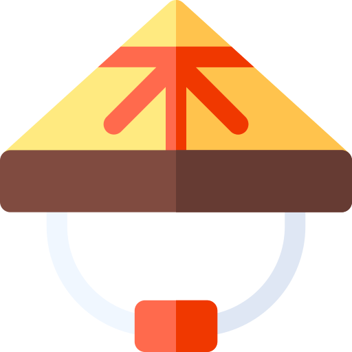 cappello cinese Basic Rounded Flat icona