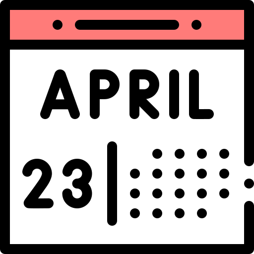 Calendar Detailed Rounded Lineal color icon
