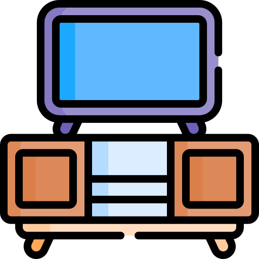 mesa de televisión Special Lineal color icono