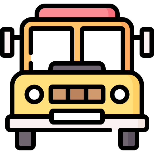 autobús escolar Special Lineal color icono