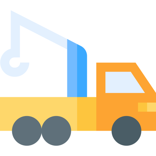 camión grúa Basic Straight Flat icono
