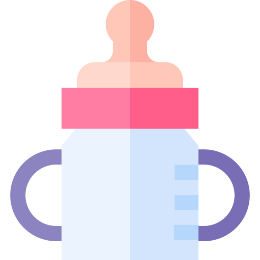 Baby bottle Basic Straight Flat icon