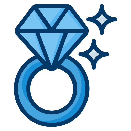 결혼 반지 Generic Blue icon