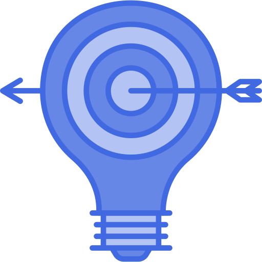 estrategia de mercadeo Generic Blue icono