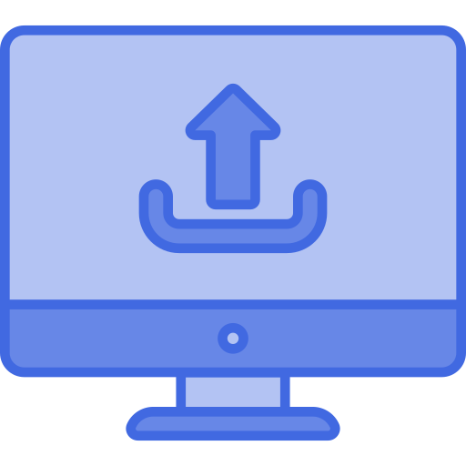 ファイルのアップロード Generic Blue icon