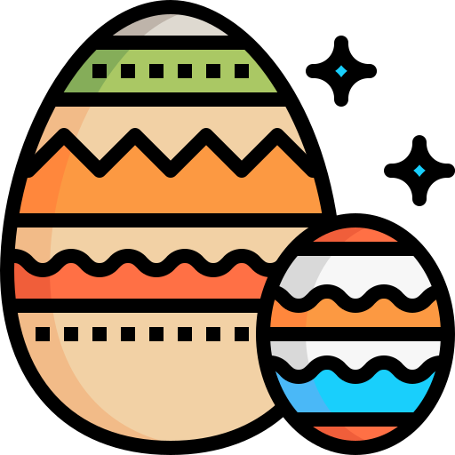 uova di pasqua Justicon Lineal Color icona