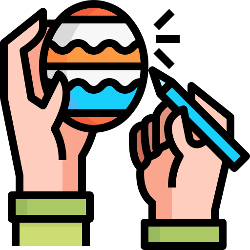 uovo di pasqua Justicon Lineal Color icona