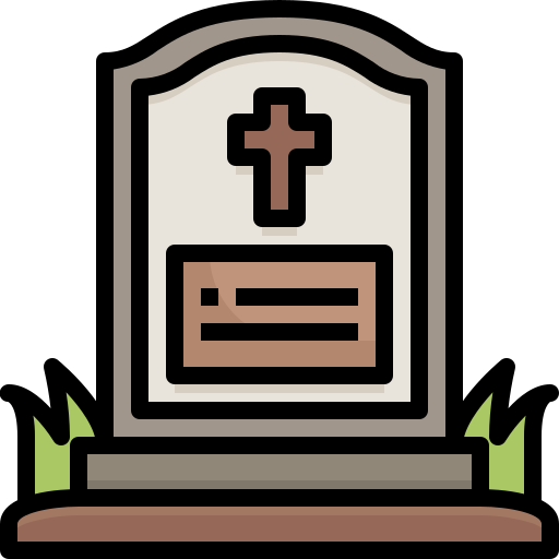 cementerio Justicon Lineal Color icono