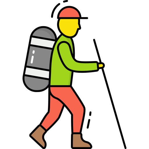 Walking Generic Outline Color icon