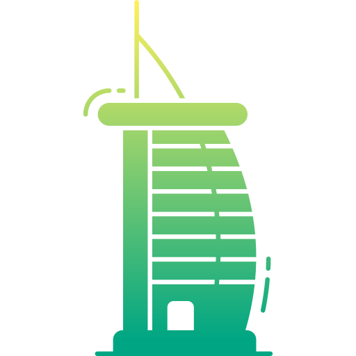 Burj arab Generic Flat Gradient icon