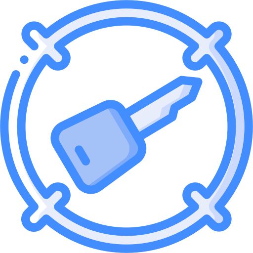 Key Basic Miscellany Blue icon