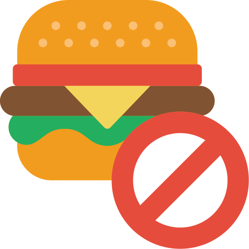 No burger Basic Miscellany Flat icon