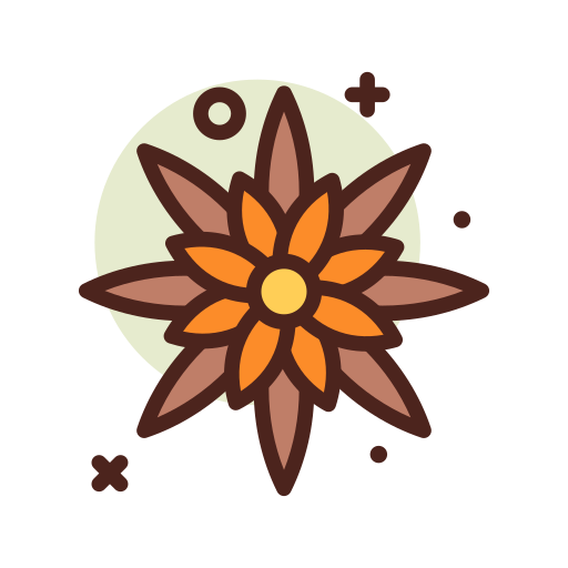 kwiat Darius Dan Lineal Color ikona
