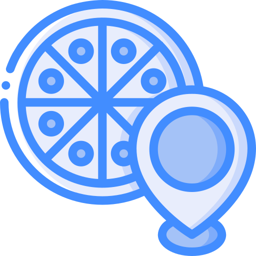 pizza Basic Miscellany Blue icon
