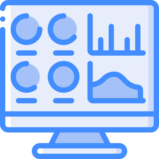 Data visualization Basic Miscellany Blue icon