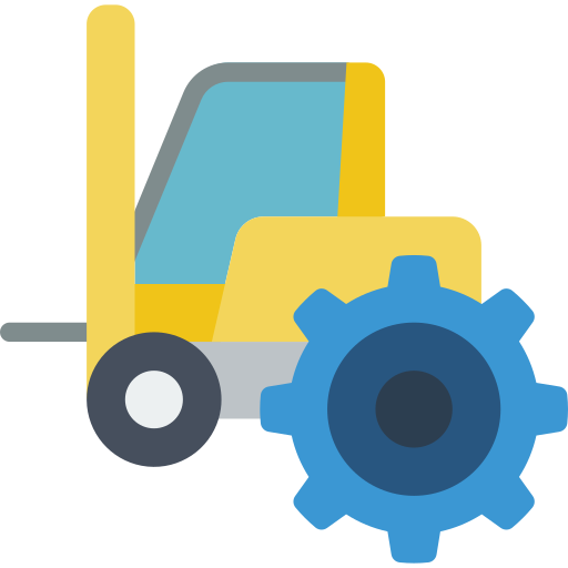 Forklift Basic Miscellany Flat icon