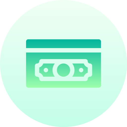 Деньги Basic Gradient Circular иконка