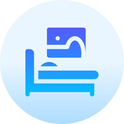 Bed Basic Gradient Circular icon