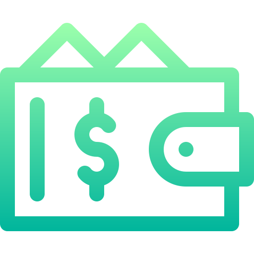 portemonnee Basic Gradient Lineal color icoon