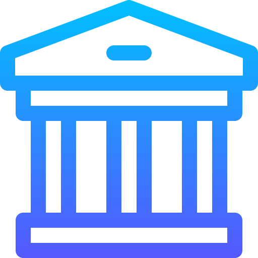 bank Basic Gradient Lineal color icon