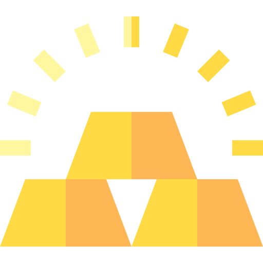 gold Basic Straight Flat icon