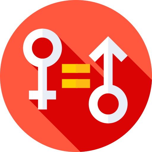 igualdad de género Flat Circular Flat icono