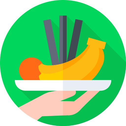 Food tray Flat Circular Flat icon