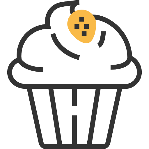 cupcake Meticulous Yellow shadow icoon