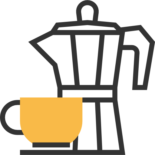 Coffee maker Meticulous Yellow shadow icon