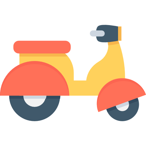 Scooter Flat Color Flat icon