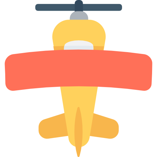 samolot Flat Color Flat ikona