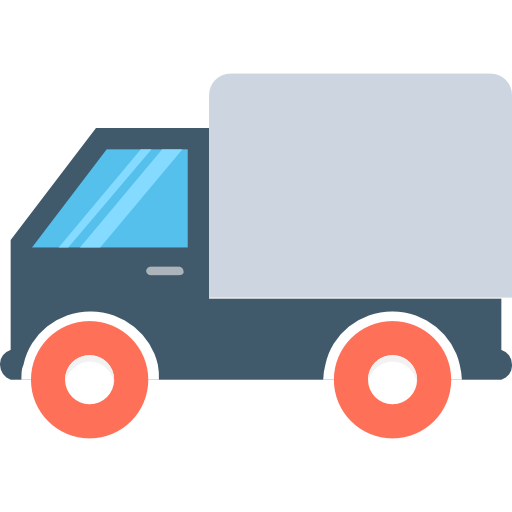 camion da carico Flat Color Flat icona