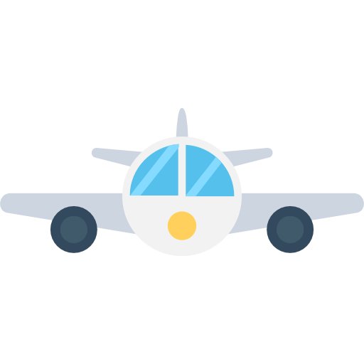 Самолет Flat Color Flat иконка